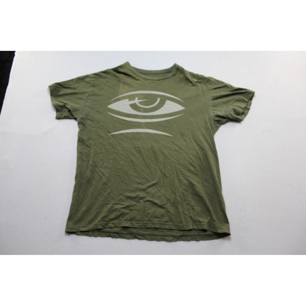 Toy Machine T-Shirt Mens Large Olive Green Fair Faded Sect Eye Graphic Skate Tee